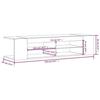 VidaXL Meuble TV avec lumières LED chêne fumé 135x39x30 cm 815693