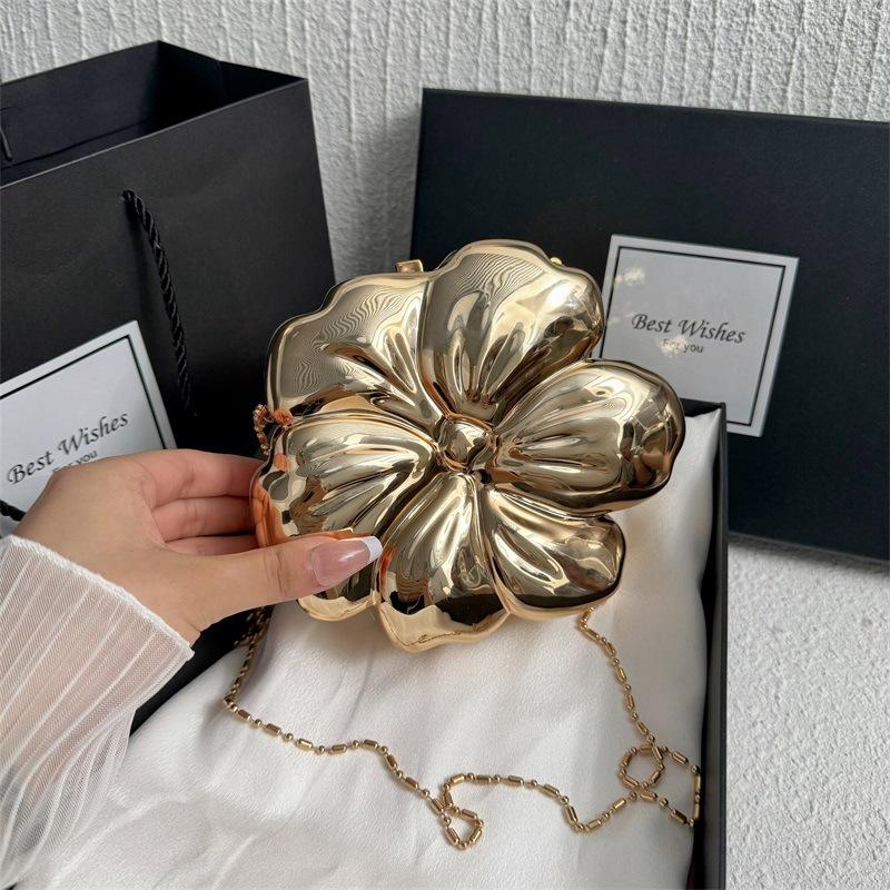 

2024 новая сумка через плечо, модная персонализированная сумка-мессенджер с акриловой текстурой, женская сумка через плечо золотой