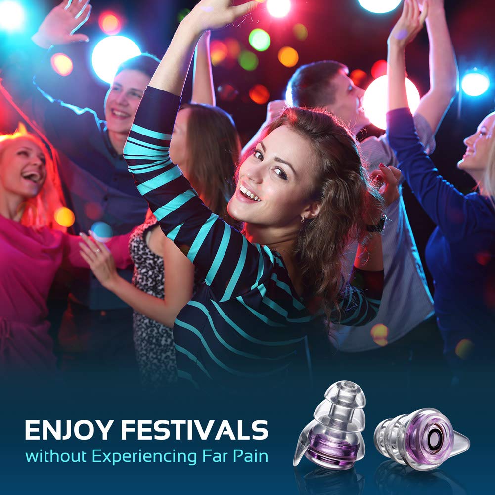 MUMBA High-Fidelity Konzert-Ohrstöpsel für Musiker, 24dB Filtertechnologie, Aufbewahrungsbox inklusive, 2er-Set