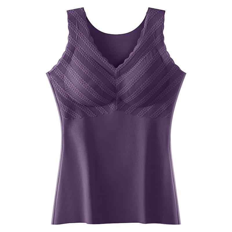 Damen Thermo-Westen-Set mit Samt-Fleece-Futter und integriertem BH für zusätzliche Wärme