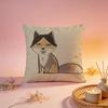 Cute Wild Tibetan Fox Art Cushion Cover Comfortable Durable Pillow Cover MultiScene for Home Office Car Sofa