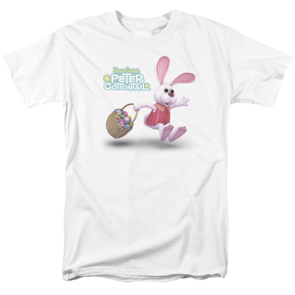Here Comes Peter Cottontail Hop Around T Shirt Mens Licensed Movie Tee White XXL