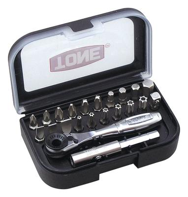 TONE Bit Ratchet Set BRS20 Bit Insert Black Contents 22 Items &6.35mm(1/4")