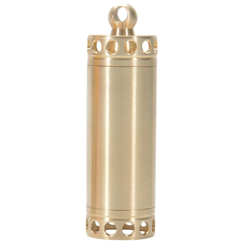 

Portable Waterproofs Pills Box Keychains Brass Small Medicine Bottles Pocket Pills Case for Travel & Daily Use 1