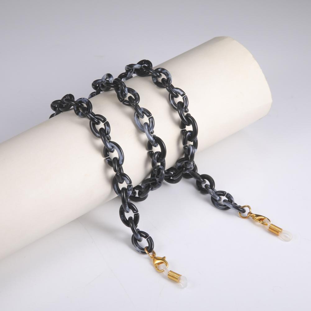 

Acrylic Sunglasses Chain Women Men Anti Slip Reading Glasses Eyewears Black Mask Lanyard Hanging Neck Holder Eyeglasses Strap