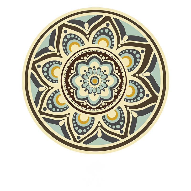 Koberec Retro bohémský kulatý noční stolek Geometrická podlahová rohož Obývací pokoj Home Decor