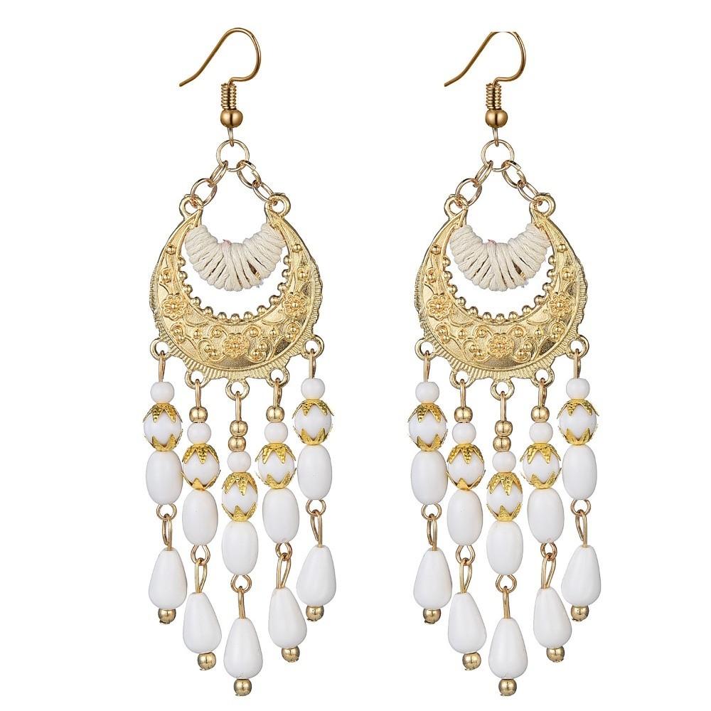 Boho Ethnic Dangle Earring Metal Ear Studs Vintage Drop Pendant Earrings Jewelry