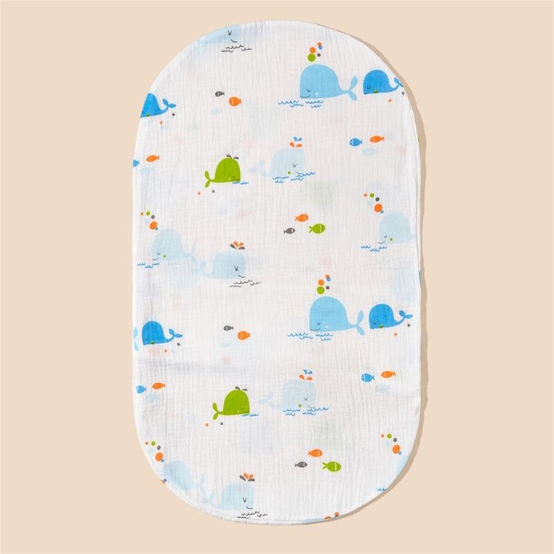 Baby Wickelkorb Laken Weicher Ovaler Stubenwagen Matratzenbezug für Baby Gitterbett Korb Waschbarer Baumwoll Wickelbezug