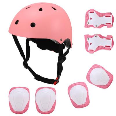 Çocuk koruyucu ekipman kask dirsek diz pedleri 3 4 5 6 7 8 9 10 11 12 yaş arası kız çocukları için Paten ve kayak için uygundur