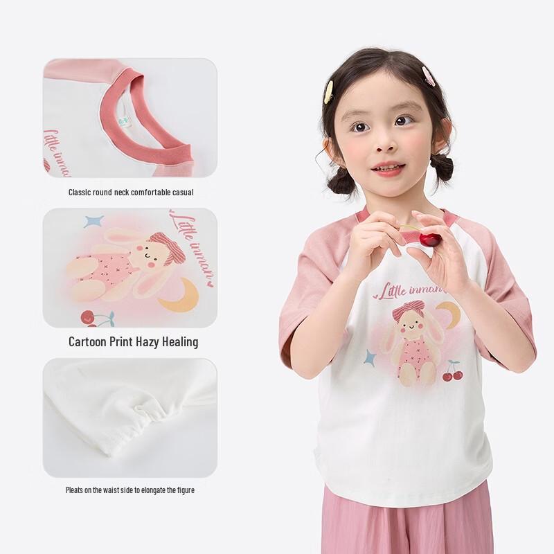 Girls' Cartoon Print Short-Sleeve T-Shirt