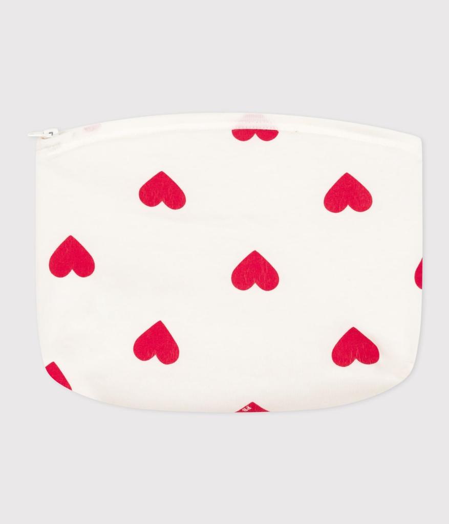 Printed Pouch A0BTE One Size [Petit Bateau] Off-white/Red