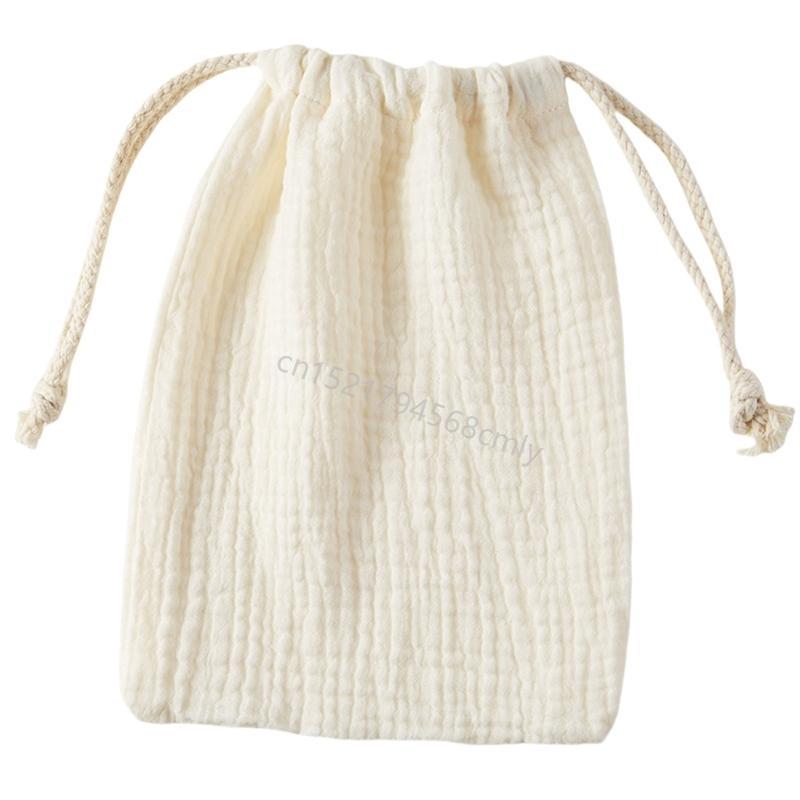 Elegant Organziers Cotton Pouches with Drawstrings Storage Bags Home Accessory for Gifts and Party Supplies Daily Use 6XDE