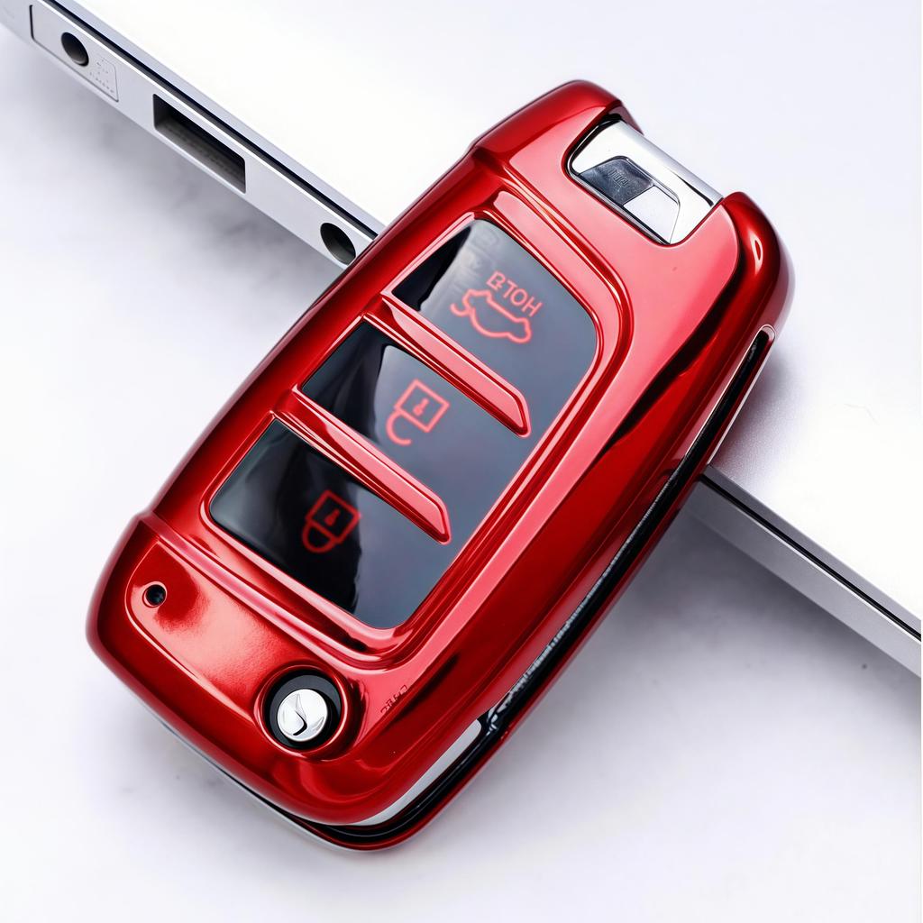 Fashion TPU Car Flip Key Case Cover for Hyundai Elantra Solaris Tucson I30 I35 I40 KONA Genesis Santa Fe Azera Accessories