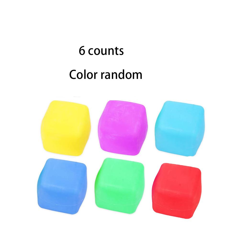 Stress Cube Square Flour Ball Stress Relief Toy Tpr Slow Rebound Pinching Music Release Stress Relief Toy