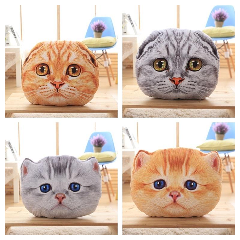Cute And Creative 3d Cat Head Cushion Soft Plush Alien Cat Pillow Gift