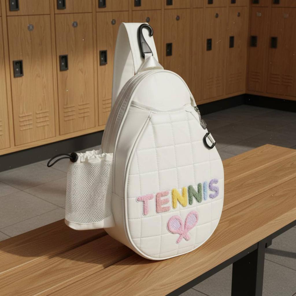 Large Capacity Tennis Shoulder Pack Stylish Paddle Bag for Pickleball Badminton