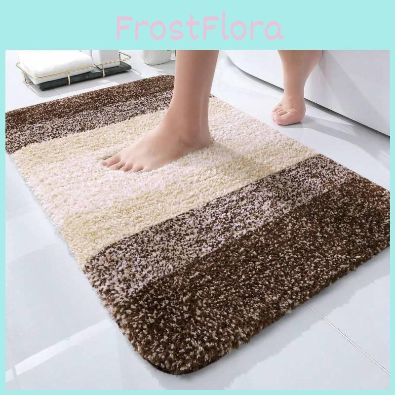 Gradient Plush Simple Floor Mat Bathroom Use To Water Absorption And Slip Anti