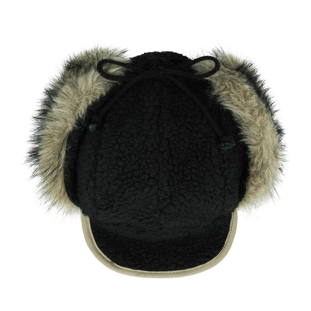 [Clape] Winter Aviator Hat with Ear Flaps – Windproof Pilot Cap for Men & Women, Warm Russian Trapper Hat for Ski, Cycling, Hiking, (Black, PL2503)