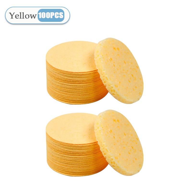 50-400PCS Compressed Facial Sponges Round Cellulose Facial Sponges Natural Cosmetic Spa Sponges Face Cleansing Massage