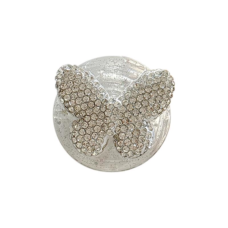 Magnetic Rhinestone Butterfly Phone Stand and Airbag Holder