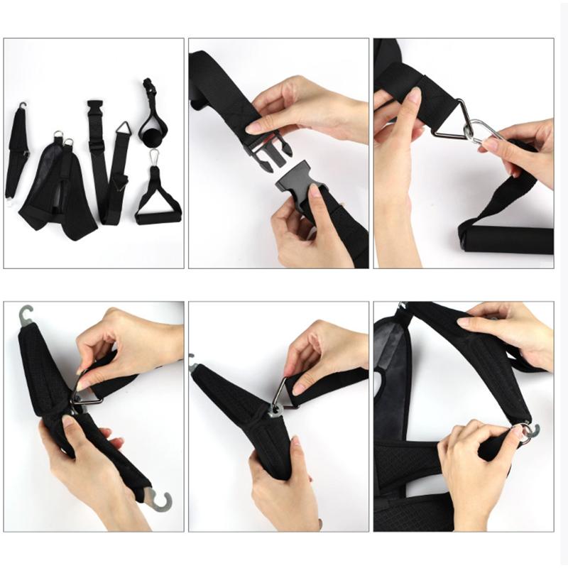 Portable Neck Harness Neck Stretcher Belt Door Hanging Cervical Traction Device Chiropractic Tools Pain Relief For Household