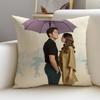 Glamorous EEmily In ParisS Cushion Cover Breathable and Skinfriendly Linen Pillowcase Square Removable and Washable Cushion