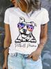 Pitbull Mama Tropical Sunset Sunglasses Dog Lover T-shirt