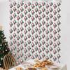 WTEMPO Christmas Snowman Santa Claus Christmas Tree Pattern Tassel Curtains Christmas Party Background Decor Props Christmas Festival Party Banners