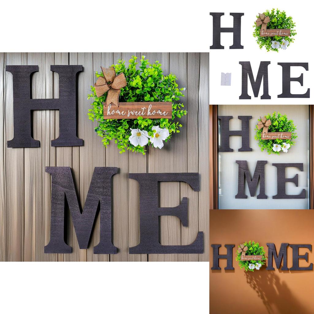 Home Letter Wall Plaque Made Of Plastic And Fabric For Indoor And Outdoor Space Decor