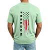 Men's V Neck Short Sleeve Casual Shirt with USA Print Pocket Design Lightweight Summer Top Comfortable Fit
