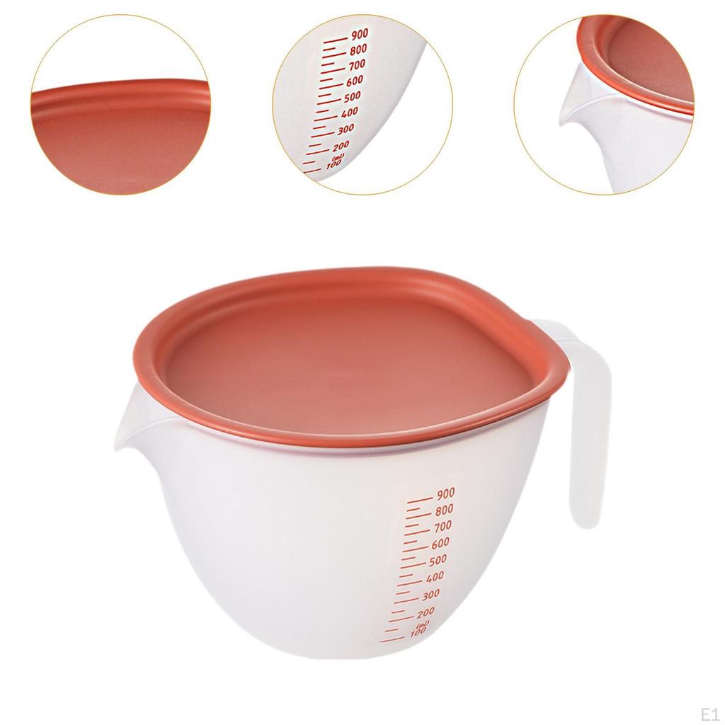 Backen Messbecher, Flüssigkeitsschüssel Gadgets, 1L Küchenmischbecher für Zuhause