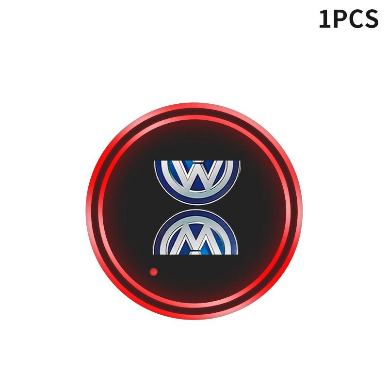

Car Stickers 2025 Hot New Car Colorful LED Luminous Light Cup Holder Insert Coasters For Volkswagen VW GTI Golf Amarok B5 B6 B7