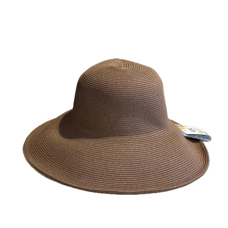 2026New style straw hat for women, summer seaside vacation beach sun protection hat, foldable sunshade hat, wide-brimmed straw hat