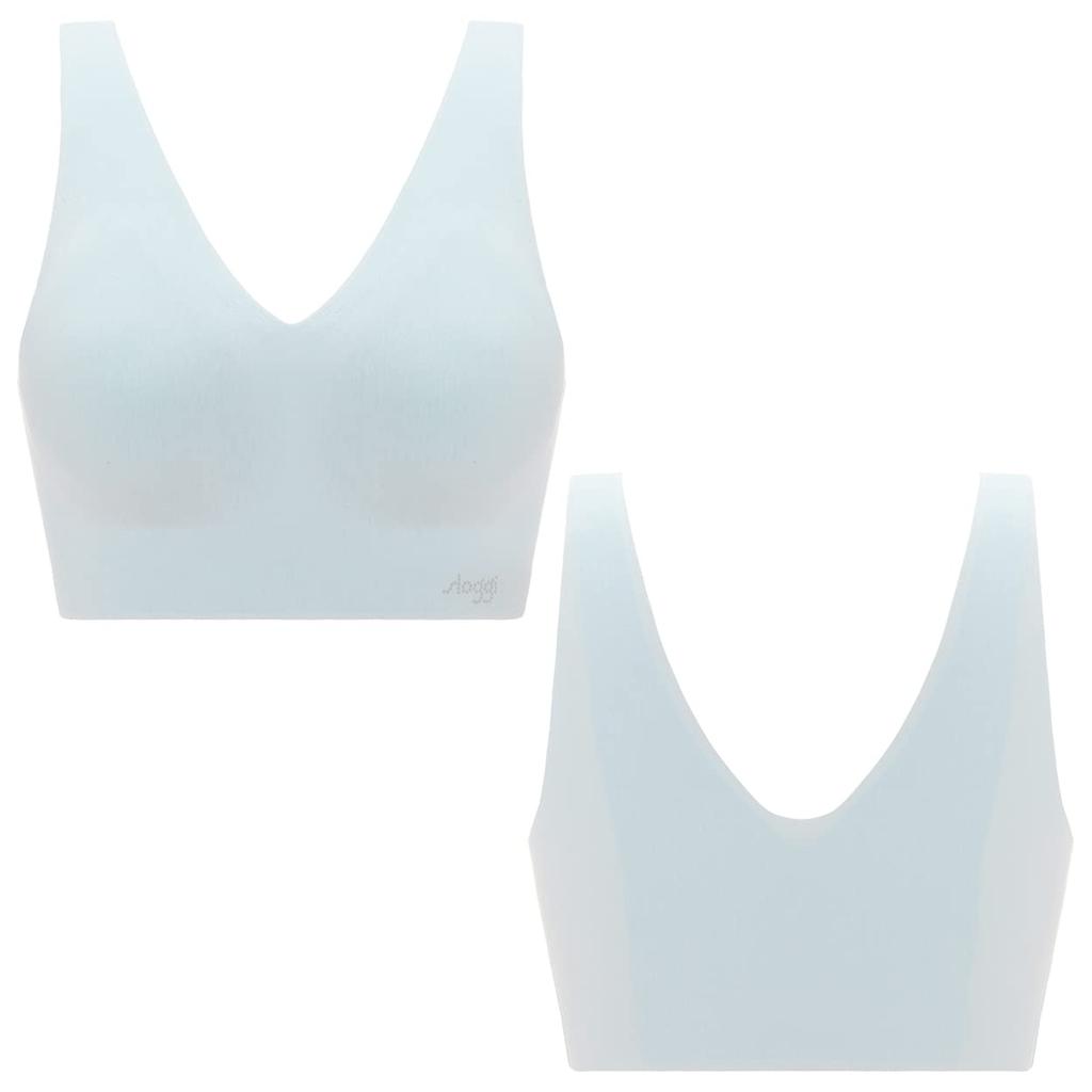 Sloggi Zero Feel Cotton Blend Half Top 3559 L [Triumph] V-Neck Women's (French Nude)