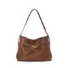 Genuine Cowhide Leather Tote Bag, Black, Crossbody Shoulder Bag for Women - Large Capacity, Simple Design for Work and Commute