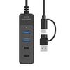 Plastic USB Hubs 4 Port USB3.0 USB2.0 Fast Speed Data Transfer Solution for Enhanceds Productivity In Work Environment