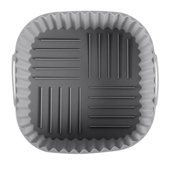 Square Air Fryer Liner Silicone Baking Mat 6.7 Inch Non-Stick Oven Safe Tray BPA-Free Air Fryer Basket for Even Cooking