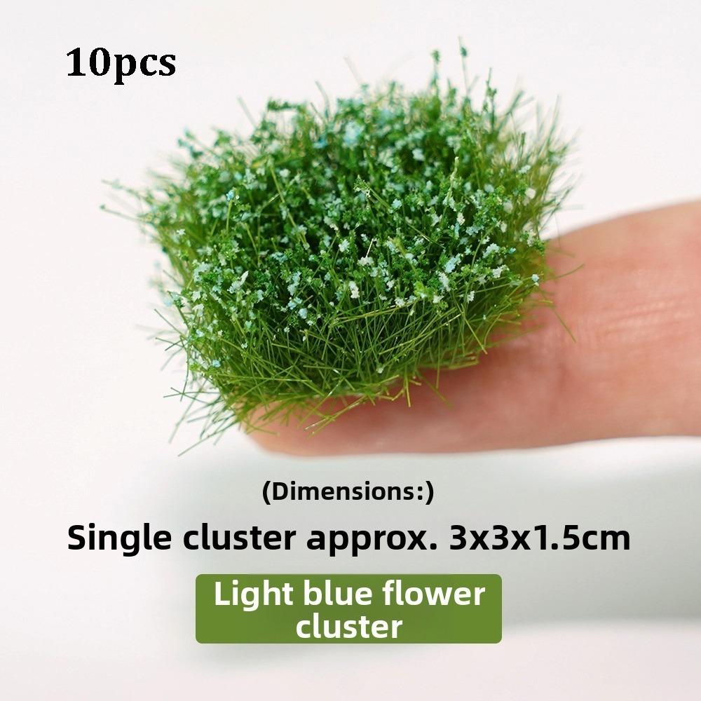 10pcs/lot 3*3*1.5cm Mixed Big Flower 10 Colors Miniature Plants Materials Layout Accessories