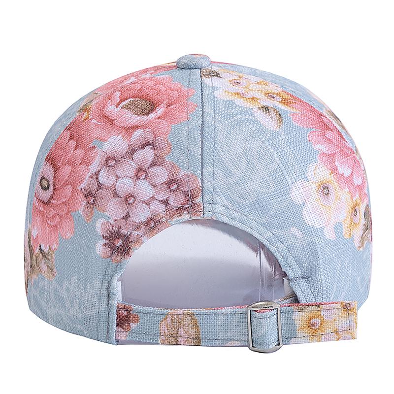 New Style Women's Flower Pattern Breathable Baseball Cap Casual Outdoor Streetwear Sports Hat Female Dopamine Fashion Cap