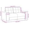 Loveseat Sofa Wine Red 160 x 77 x 82 cm Fabric