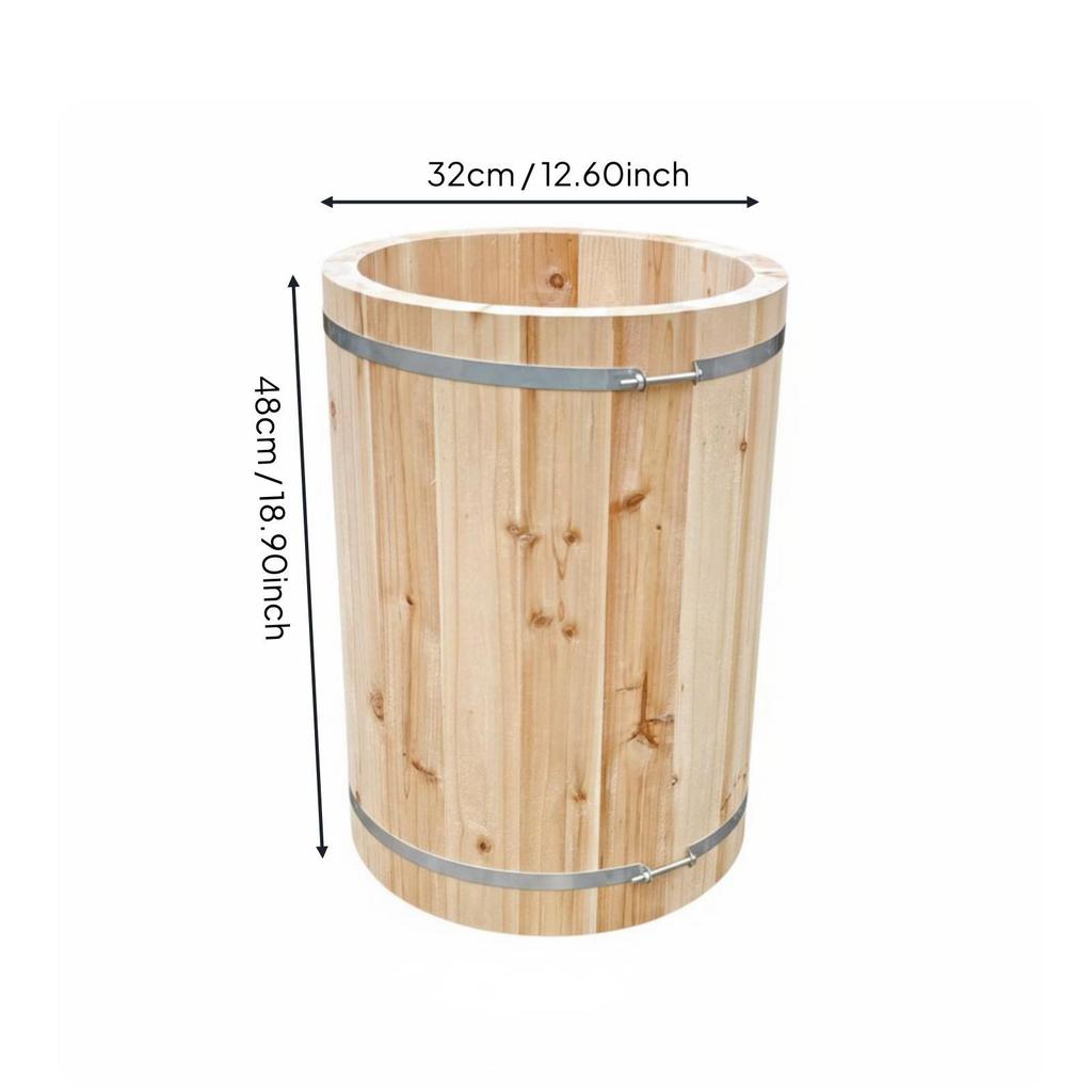 Traditional Round Beehive Handmade Wooden Barrel Fir Wood Bee for Beekeepers,