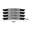 Car Wheel Hub Emblem Stickers Rims Curved Decals For Mercedes Benz AMG W124 W202 W203 W204 W210 W211 W212 W220 JM2