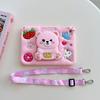 Cute Strawberry Bear Case for iPad Applicable to Samsung tablet and Redmi pad 2 SE 9.7 8.7 11" silicone case with pen slot Cute girl Kids tablet case