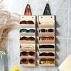 Glasses Storage Box With Multiple Compartments Large Capacity Portable Leather Foldable Sunglasses Storage Box