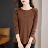Spring and Autumn Base Shirt Women's Long Sleeve T-shirt Loose Fitting Clothes In Plus Size