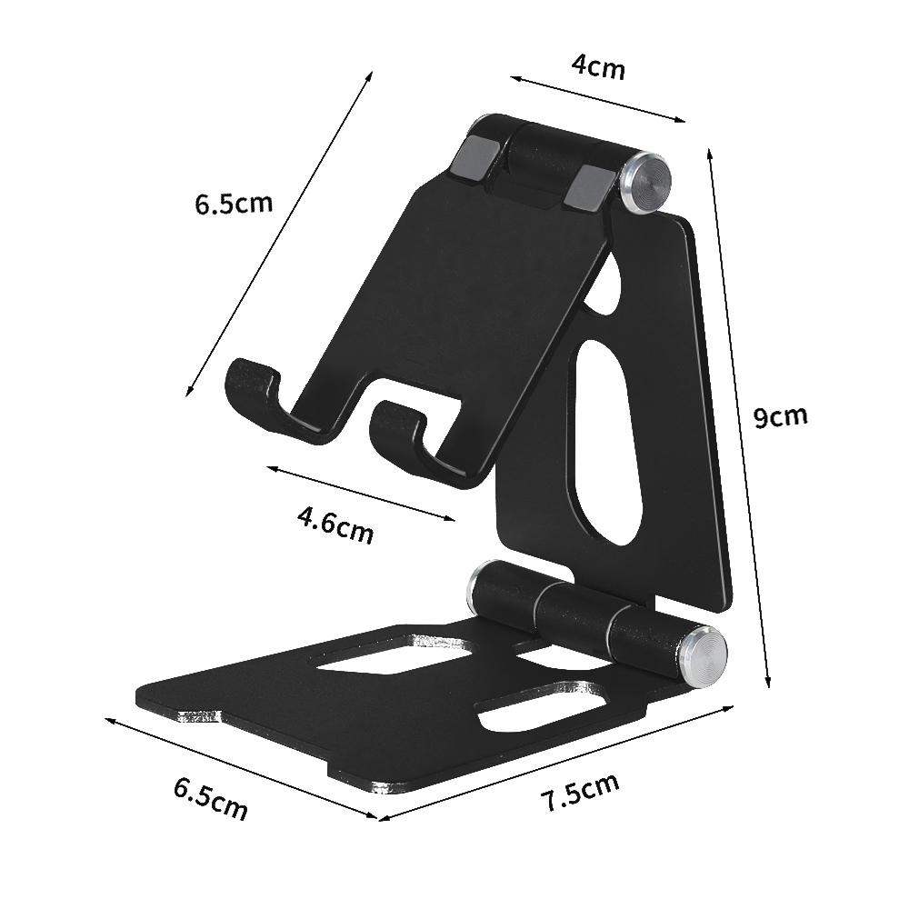 Phone Holder Stand for iPhone Xiaomi Plastic Phone Holder Foldable Mobile Phone Stand Desk чёрный