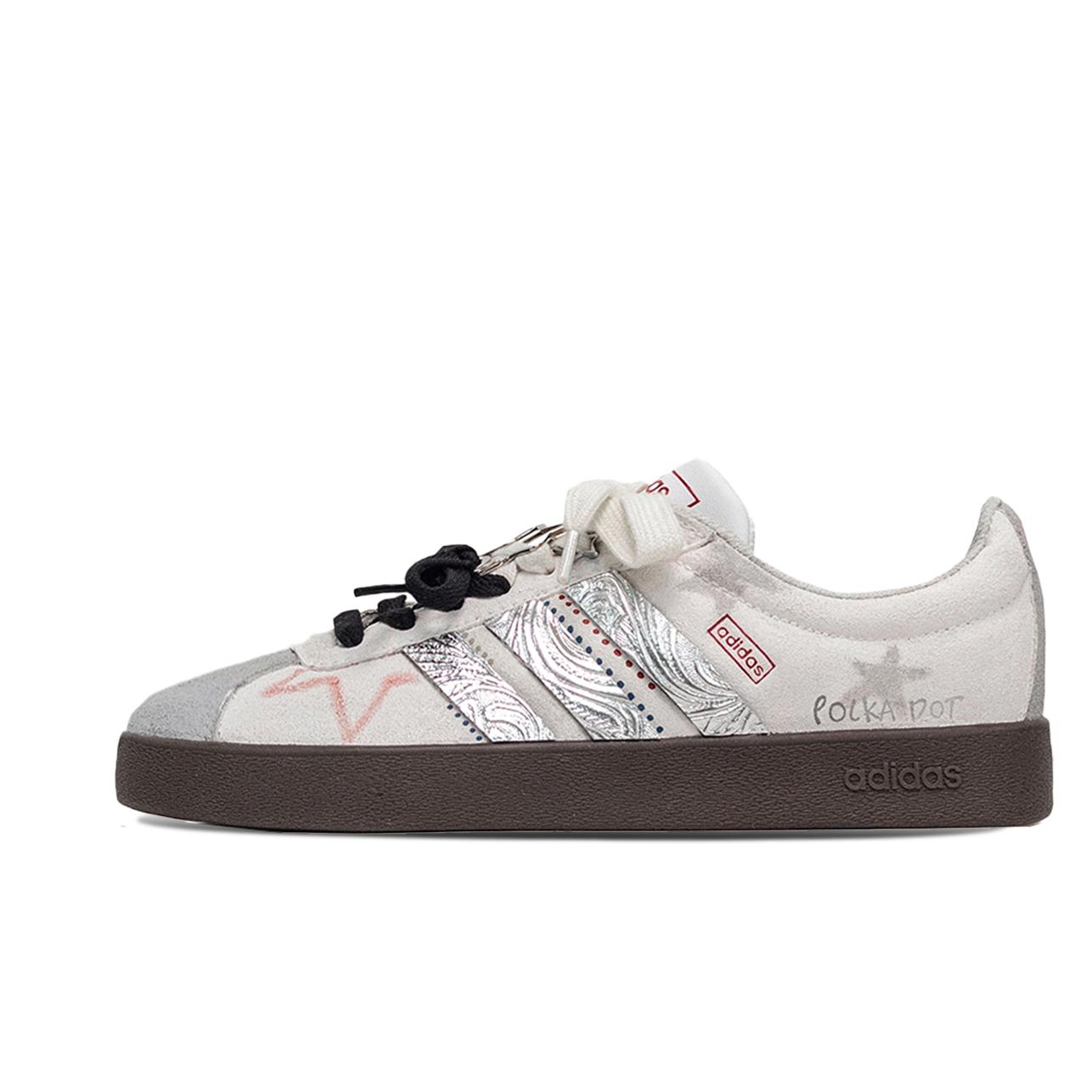 Adidas Neo VL Court 2.0 Low top Skateboard Shoes Unisex Silver Gray HQ1802(Team1173-) 35⅔