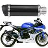 51mm Universal Motorcycle Modified Real Bright Carbon Fiber Exhaust Muffler Pipe with DB Killer
