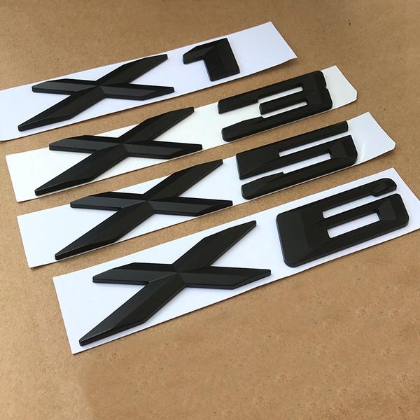 1pc ABS Matt Black Car Emblem Logo Badge Tail Trunk Sticker Accessories for X1 E84 F48 X3 F25 G01 X5 E70 F15 X6 F16 E71 G06