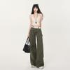 Women's Low Rise Retro Curved Blade Jeans - High Street Style, Loose Fit, Wide Leg, Casual.